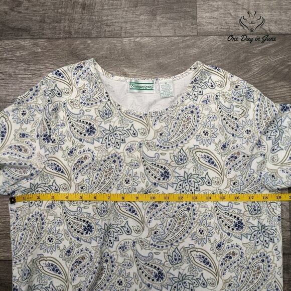 Shenanigans Paisley Short Sleeve T Shirt Size M - Picture 3 of 5